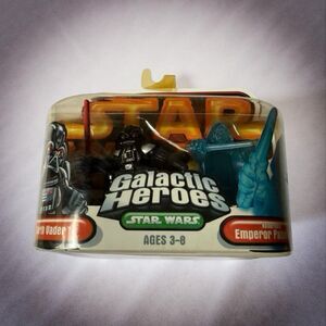 Star Wars Galactic Heroes Darth Vader vs Holographic Emperor Palpatine Figure C2